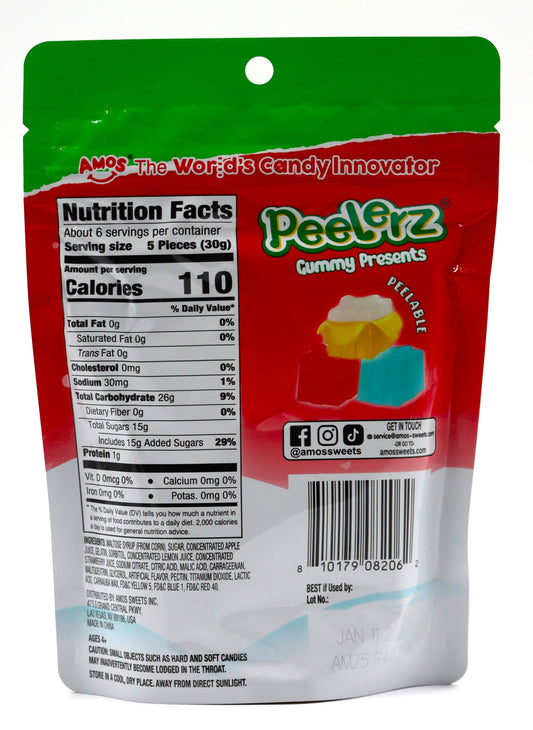Amos Peelerz Holiday Gummy Presents