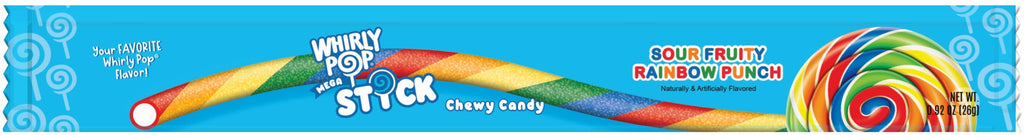 Whirly Pop Mega Stick Sour Fruity Chewy Candy