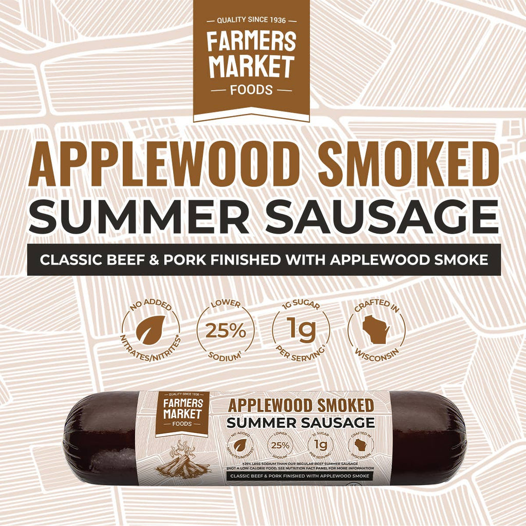 No Nitrate -  Applewood Smoked Summer Sausage 5oz