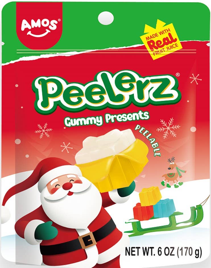 Amos Peelerz Holiday Gummy Presents