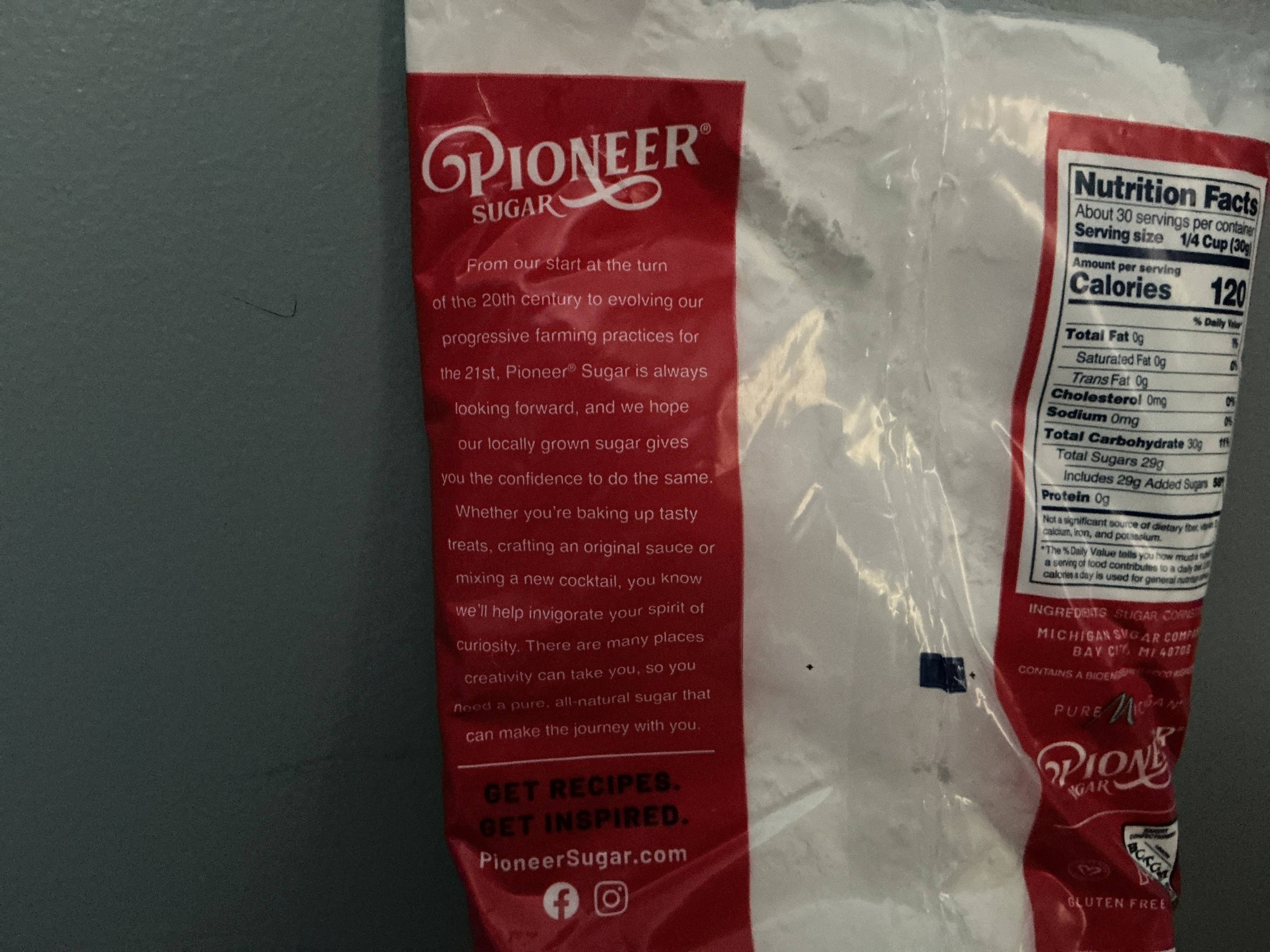 Confectioners Powdered sugar by Pioneer Sugar Company 