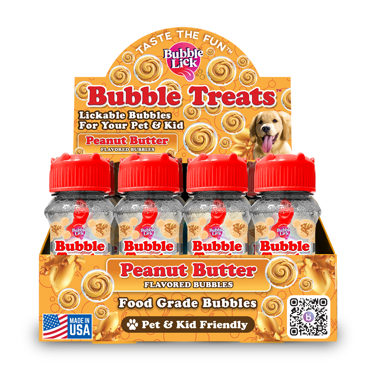 BubbleLick™ Pets Peanut Butter Swirl bubbles